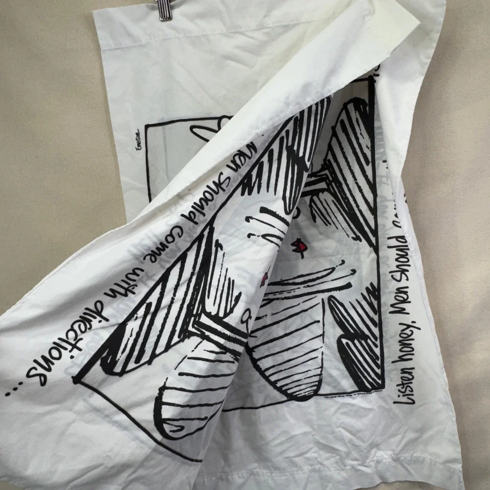 Utica Emerson Pillowcase Standard Set of 2 White Funny Pop Art Cartoon 90s Retro